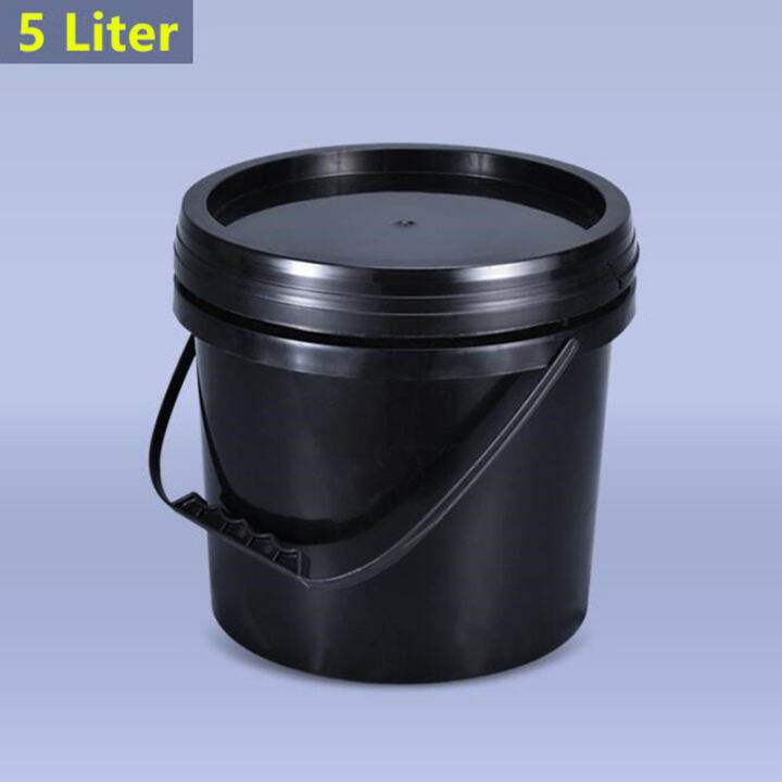 Food Grade 5 liter plastic bucket with handle and Lid Durable Chemical