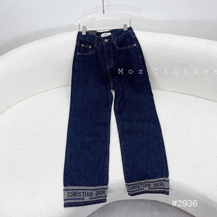 Quần jeans nữ Dior ống xuông dáng đẹp SIÊU CẤP 1450k Quần jean thông   lien fashion