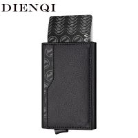 Credit Bank Card Holder Wallet Luxury Brand Men Anti Rfid Blocking Protected Genuine Leather Slim Mini Small Money Wallets Case Card Holders
