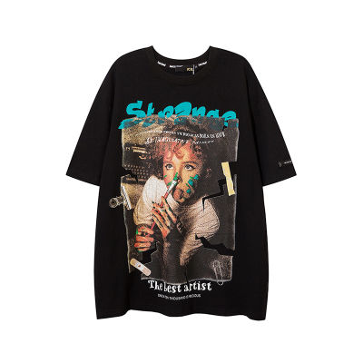 S-7XL Men T Shirt Cotton Plus Size Short Sleeve Oversize Hip Hop Tshirt Loose Harajuku T-shirts High Street Oversized Half Tees