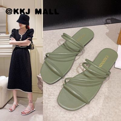 KKJ MALL รองเท้าแตะ รองเท้าหญิง เกาหลี แฟชั่น สินค้ามาใหม่ รองเท้าแตะ เปิดนิ้วเท้า