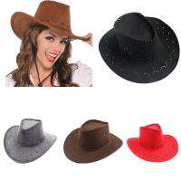 Western Cowboy Hat Knight Hat Men And Women Sun Hat Hat Middle Cowboy Brim Performance T6S4