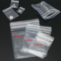 【CC】 100pcs Transparent Sealed Thick Plastic Bag Coin Storage Resealable Poly