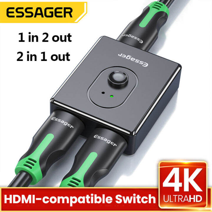 Biaze HDMI Splitter 4K Ultra HD 1-in-2-out - Für Laptop, TV, Monitor & Projektor