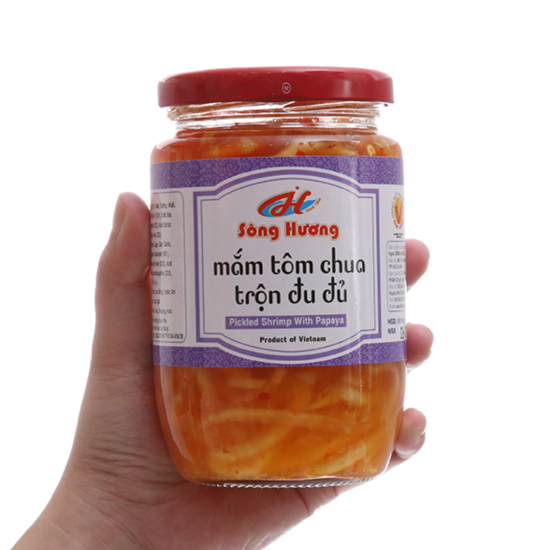 Mắm tôm chua trộn đu đủ sông hương foods hũ 430g - ăn kèm cơm , bún , phở - ảnh sản phẩm 5