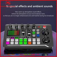 [Arrive 1-3 Days] F998 Bluetooth-Compatible Sound Card Live Audio Mixer (without Microphone)