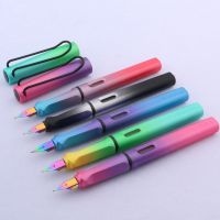 ✼♨☊ High quality brand fashion color Gradient EF Nib BLUE purple aurora Fountain Pen Stationery Office school supplies