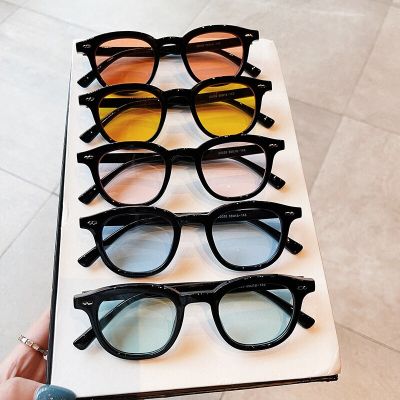 New Women Rivet Retro Outdoor Sunglasses Black Blue Korean Round Fashion Driving Sun Glasses Unisex Ocean Lenses Shades UV400 Cycling Sunglasses