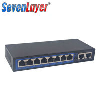 Ethernet PoE Switch 8 Ports RJ45 2 Uplink Fast Ethernet switch Converter POE Ethernet Media Converter 10 RJ45 10/100M