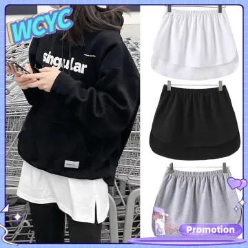 Shirt Extender for Women Layering,Adjustable Shirt Extenders Fake Top Lower  Sweep Skirt for Layering 