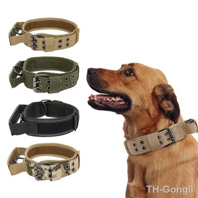 【hot】✹■○  Dog Collar Medium Large German Shepard Collars Walking Training Duarable Handle