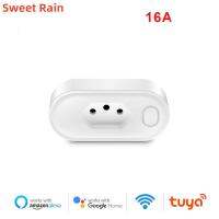 AVATTO Tuya WiFi Smart Plug , 16A บราซิลมาตรฐาน Smart Life APP รีโมทสมาร์ทซ็อกเก็ตเสียงทำงานสำหรับ Home, Alexa Echo