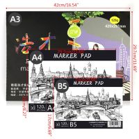 A3A4B5 Drawing Paper Pad Notebook Sketch Book for Marker Art Paiting Diary Student Gifts 30 Sheets