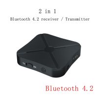 【Must-have】 KN321 2 IN 1 Bluetooth 5.0Receiver อะแดปเตอร์ไร้สายขนาด3.5มม.Stereo Audio Dongle สำหรับทีวีรถ/ลำโพง