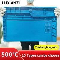 LUXIANZI Insulation Repair Pad Heat-Resistant Silicon Soldering Mat With Magnetic BGA Solder Station Desk Platform Repairs Mat