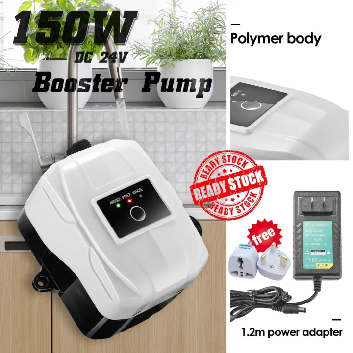 Auto DC 24V 150W Water Pump Pressure Booster Pump Connector Household For Tapwater Kitchen Sink Shower Head Booster