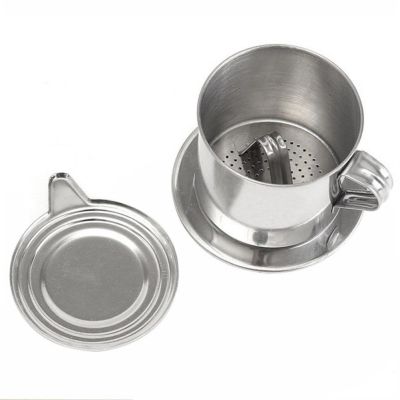 1 Travel Set Of Vietnamese Coffee Filte Steel Sliver Pot Kitchen Coffee Cup Hand Type Press Rushing Tools Drip I1F5