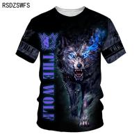 Summer Fashion T Shirt  Men Streetwear O Neck Short Sleeve Tees Tops Animal Male Clothes Casual Harajuku Wolf 3D Print T shirt