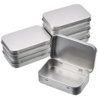 12pcs/set Small Metal Storage Box Tin Silver Storage Box Case Organizer For Money Coin Candy Key 9.5x6x2cm