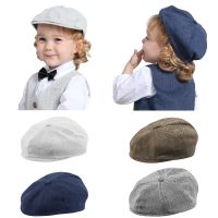 Baby Boys Newsboy Hat Kids Fashion Cute Flat Cap Infant Retro Beret Accessories Toddler Felt Soft Lining Thick Warm Hat