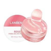 LANBENA Rose Eye Mask แผ่นมาสก์ใต้ตา สารสกัดกุหลาบ ให้ความชุ่มชื้น ผิวกระจ่างใส 60 ชิ้น