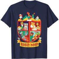 Cartoon Robin Hood graphic cotton O-neck T-shirt for men