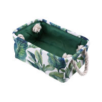 Nordic Storage Basket Tropical Leaves Flowers Linen Storage Organizer Clothes Basket Laundry Sundries Toy Organizer Home Decor