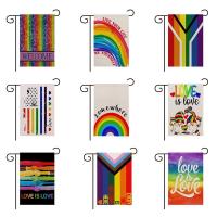 Lesbian Pride Flag Everyone Is Welcome Here Progress Decor for Tabletop Desk Offices Gay Lesbian Transgender Bisexual Banner Pipe Fittings Accessories