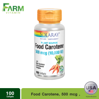 Solaray, Food Carotene, 500 mcg , 30 Capsules