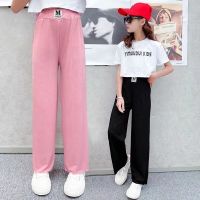 Summer thin section ice silk wide-legged pants fashionable summer cuhk childrens trousers nine minutes of pants girl boy ice silk anti-mosquito trousers