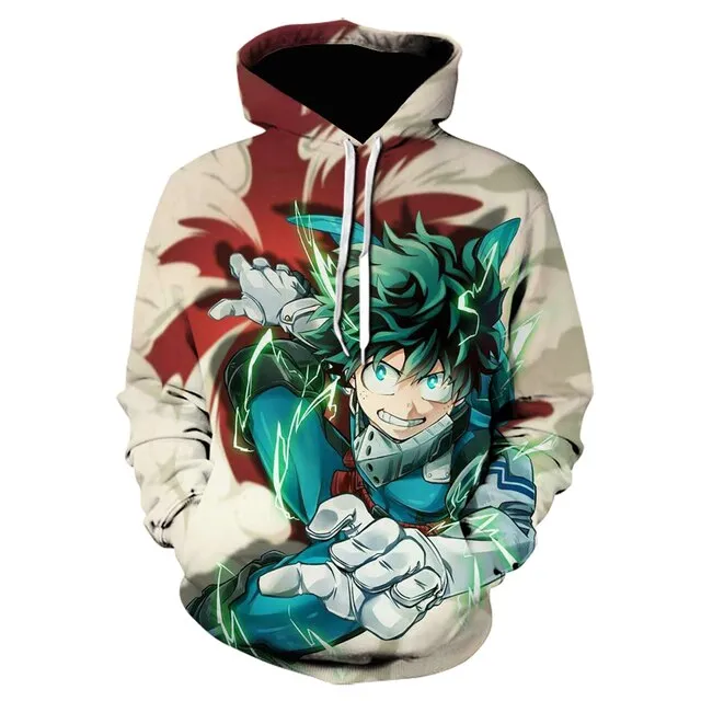 My Hero Academia 3D Print Women/Men Hoodies Sweatshirts Izuku Midoriya ...