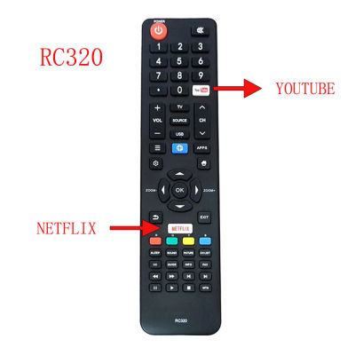 ใหม่ Original RC320สำหรับผู้เล่น/JVC TV รีโมทคอนโทรล06-532W54-TY01X ด้วย Youtube Netiflix