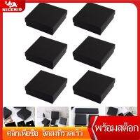 NICERIO 6pcs เครื่องประดับของขวัญห่อกล่องต่างหูพกพากล่องเก็บสร้อยคอกล่องของขวัญว่างพร้อมฟองน้ำซับ