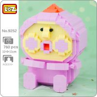 LOZ 9252 Cartoon Peach Monster Fat Fruit Pet Sit Doll 3D Model DIY Mini Diamond Blocks Bricks Building Toy for Children no Box