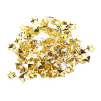 100x Gold 8mm Pyramid Studs Spots Punk Nailheads Spikes for Bag Shoes Bracelet