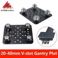 20-40mm Gantry Plate With Wheels 2040/4040 V-Slot Gantry Set For Aluminum Profiles Vslot Aluminum Plate Kits 3D Printer Part