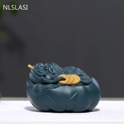 Creative สีม่วง Clay Tea สัตว์เลี้ยงสัตว์รุ่นเครื่องประดับจีนพิธีชงชาตกแต่ง Shop Fortune Decor งานฝีมือ Gift