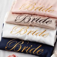 【HOT】❈ Wedding Bride Bridesmaid Robe Dressing Gown Bathrobe Nightgown Short Sleepwear Kimono Geisha M L