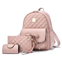 Bowknot backpack bag female 2021 new Europe and the United States tide lash lings backpack three-piece suit