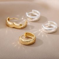 【CW】 Classic Ear Buckle for Gold Color Small Large Hoop Earrings Punk Hip Hop Jewelry Accessories