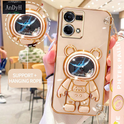 AnDyH&nbsp;Casing&nbsp;For OPPO RENO 8 5G RENO 8PRO Phone&nbsp;Case&nbsp;Cute&nbsp;3D&nbsp;Starry&nbsp;Sky&nbsp;Astronaut&nbsp;Desk&nbsp;Holder&nbsp;with lanyard