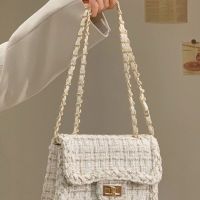 【Hot Sale】 Handbag womens high-end sense light luxury ladies fragrance style 2023 new niche gentle with chain messenger bag