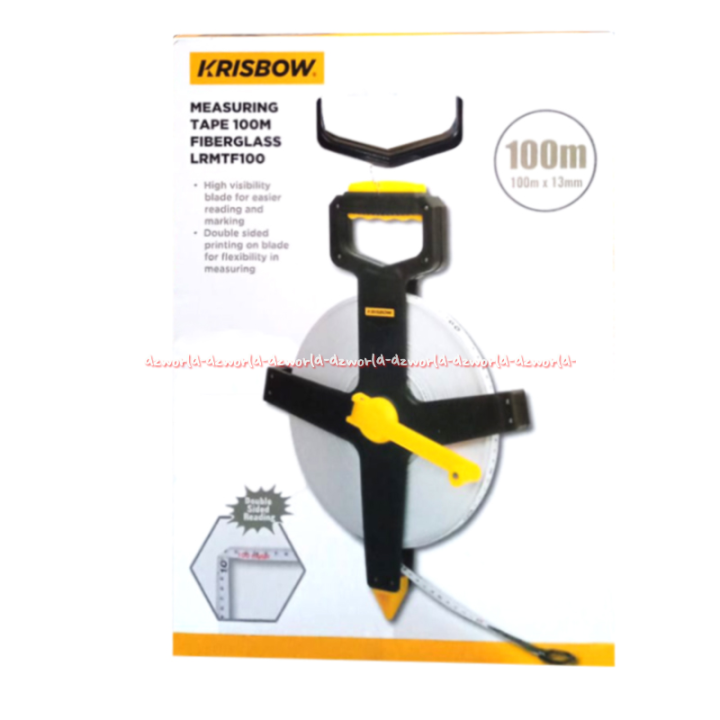 Krisbow Meteran Gulung 100m Measuring Tape Fiberglass Alat Ukur Dengan ...