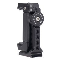 ▪✥㍿ Smartphone Tripod Mount Adapter Phone Clip Holder 360 Rotation Mobile Clamp with Cold Shoe Mount for Arca-Type Plate Mic Light