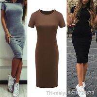 【hot】♞  Dresses Knee-Length Office Short Sleeve Bandage Bodycon Beach Vestidos Robes