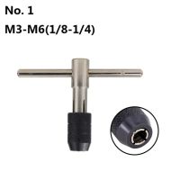 XCAN 1pc M3-M6(1/8-1/4) M5-M8(3/16-5/16) M6-M12(1/4-7/16) Adjustable T Type Tap Wrench Hand Tapping Tool Screw Thread Tap Holder Handtool parts Accessories