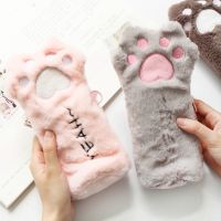 ☋ Cat Claw Pencil Case Cute Plush Trousse Scolaire Creativity Pencilcase Kawaii Estuche Lapices Paw Pencil Case School For Girl