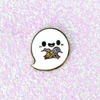 Treat Yo 39; Self Ghost Enamel Pin // Halloween Candy Cute Kawaii Spoopy Lollipop Candies October Trick or Treat Gift