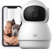 YI Pan-Tilt Security Camera, 360 Degree 2.4G Smart Indoor Pet Dog Cat Cam with Night Vision, 2-Way Audio, Motion Detection, Phone APP, Compatible with Alexa and Google Assistant White 1