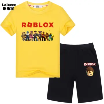 New Summer Children's Short Sleeve T-shirt ROBLOX Girls Boys Cartoon Tee  Kids Clothes Boys Girl